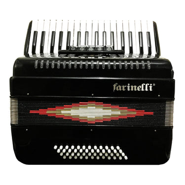 Acordeon Farinelli 1307n 34 Teclas 48 Bajos 5 Registros Negro